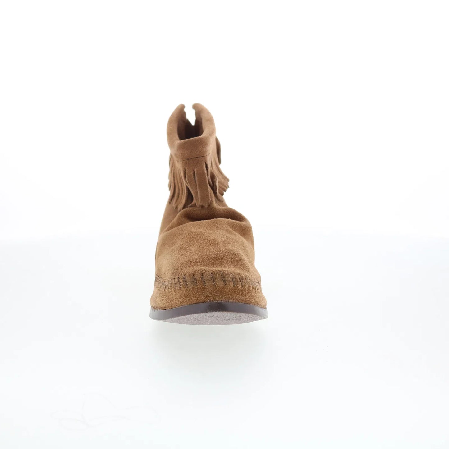 Minnetonka Back Zip Hardsole Boot 283 Womens Brown Ankle & Booties Boots