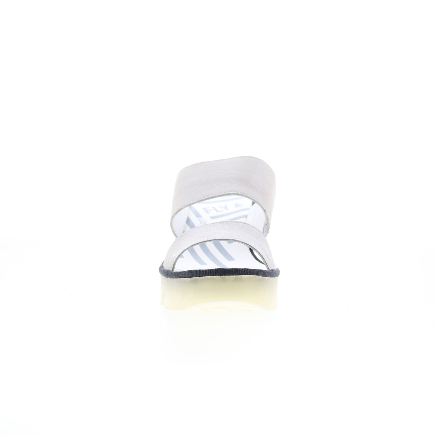 Fly London Besy BESY357FLY-010 Womens Silver Leather Slides Sandals Shoes