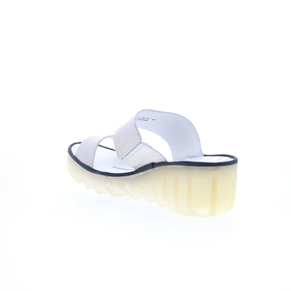 Fly London Besy BESY357FLY-010 Womens Silver Leather Slides Sandals Shoes
