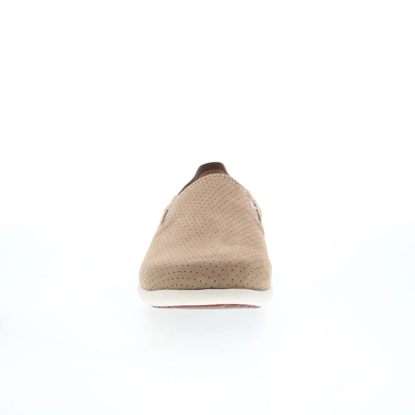 Spenco Bindie Slide SP1039TAN Womens Brown Suede Slip On Slides Flats Shoes