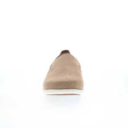 Spenco Bindie Slide SP1039TAN Womens Brown Suede Slip On Slides Flats Shoes