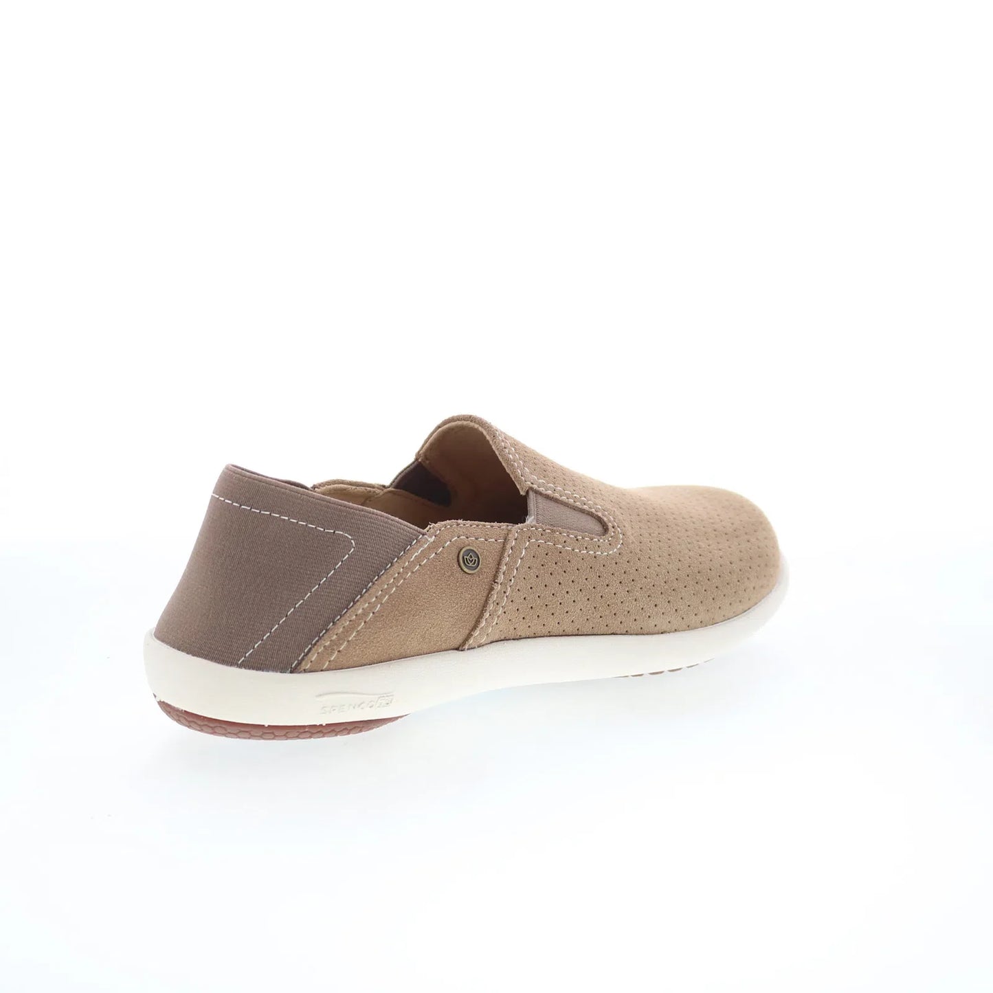Spenco Bindie Slide SP1039TAN Womens Brown Suede Slip On Slides Flats Shoes