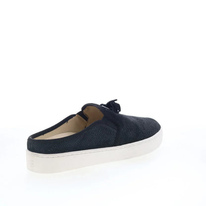 Spenco Bindie Slide SP1040BLK Womens Black Leather Clogs Slippers Shoes