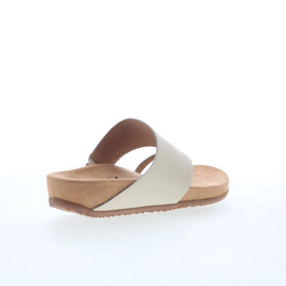 Softwalk Blaine S2305-131 Womens Beige Leather Slip On Slides Sandals Shoes