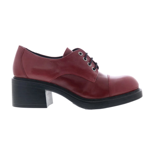 Miz Mooz Bleeker Womens Red Leather Lace Up Oxfords & Lace Ups Casual Shoes