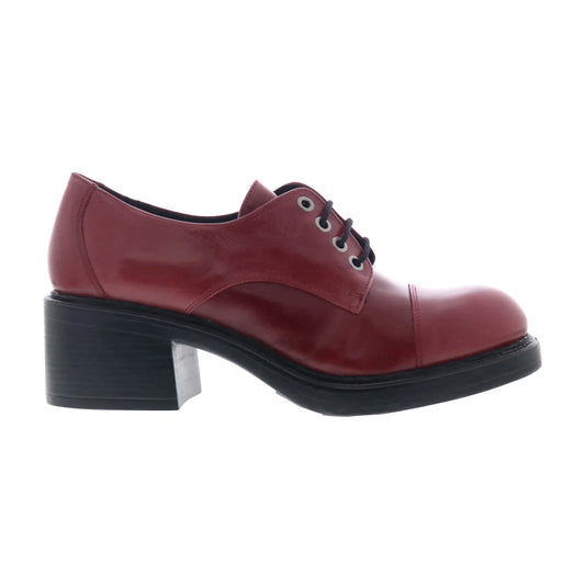 Miz Mooz Bleeker Womens Red Leather Lace Up Oxfords & Lace Ups Casual Shoes