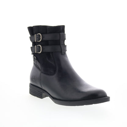 Born Brynne BR0026300 Womens Black Leather Zipper Casual Dress Boots