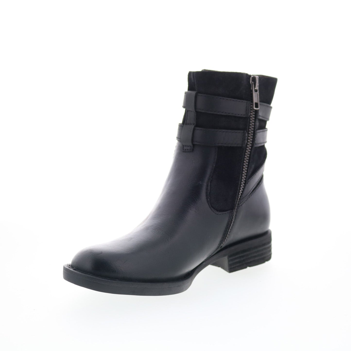 Born Brynne BR0026300 Womens Black Leather Zipper Casual Dress Boots