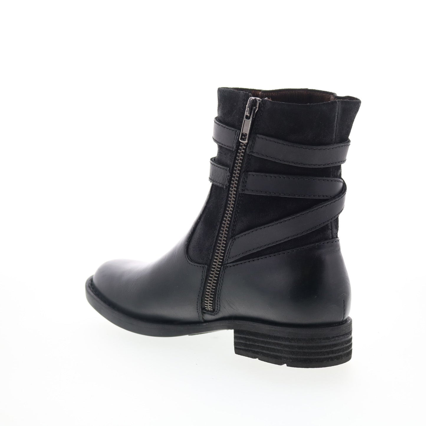Born Brynne BR0026300 Womens Black Leather Zipper Casual Dress Boots