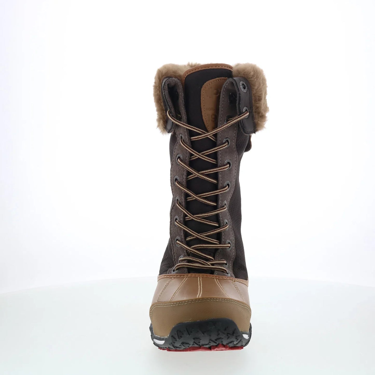 Pajar Brie 55131 Womens Brown Leather Lace Up Mid Calf Boots
