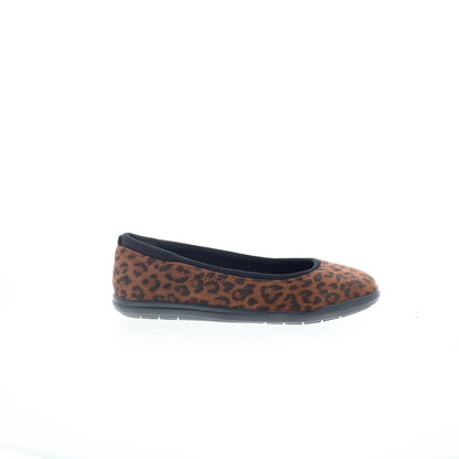 Easy Spirit Brylee SEBRYLEE Womens Brown Wide Suede Ballet Flats Shoes