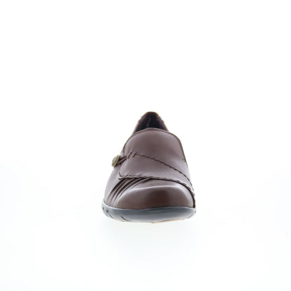 Cobb Hill Paulette Womens Brown Wide Leather Loafer Flats Shoes