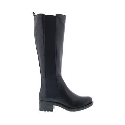 Miz Mooz Caisey Womens Black Leather Zipper Knee High Boots