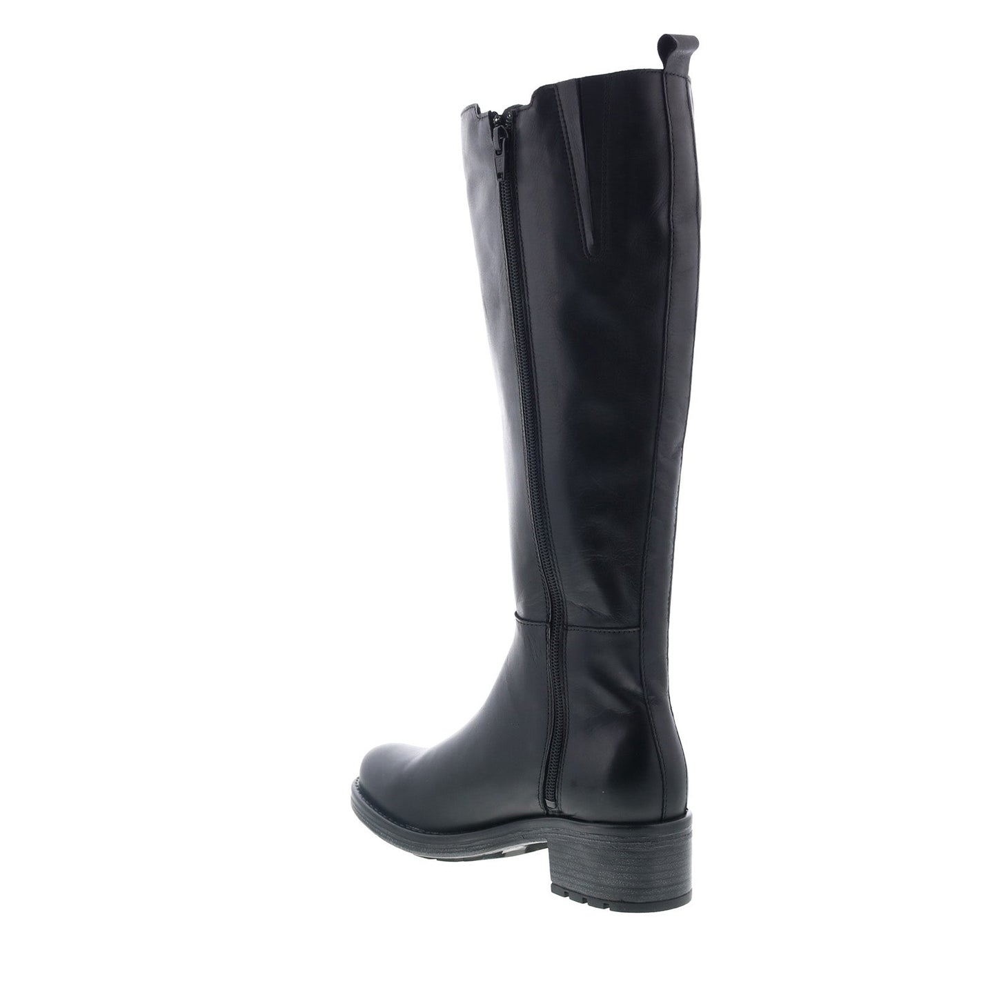 Miz Mooz Caisey Womens Black Leather Zipper Knee High Boots