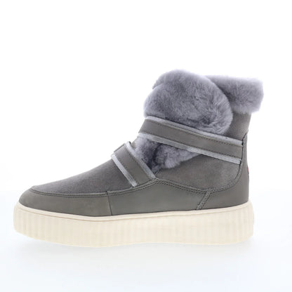 Pajar Calsey 77933 Womens Gray Suede Slip On Ankle & Booties Boots