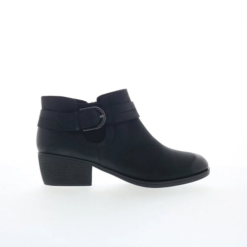 Clarks Charlten Rae 26179573 Womens Black Wide Leather Ankle & Booties Boots