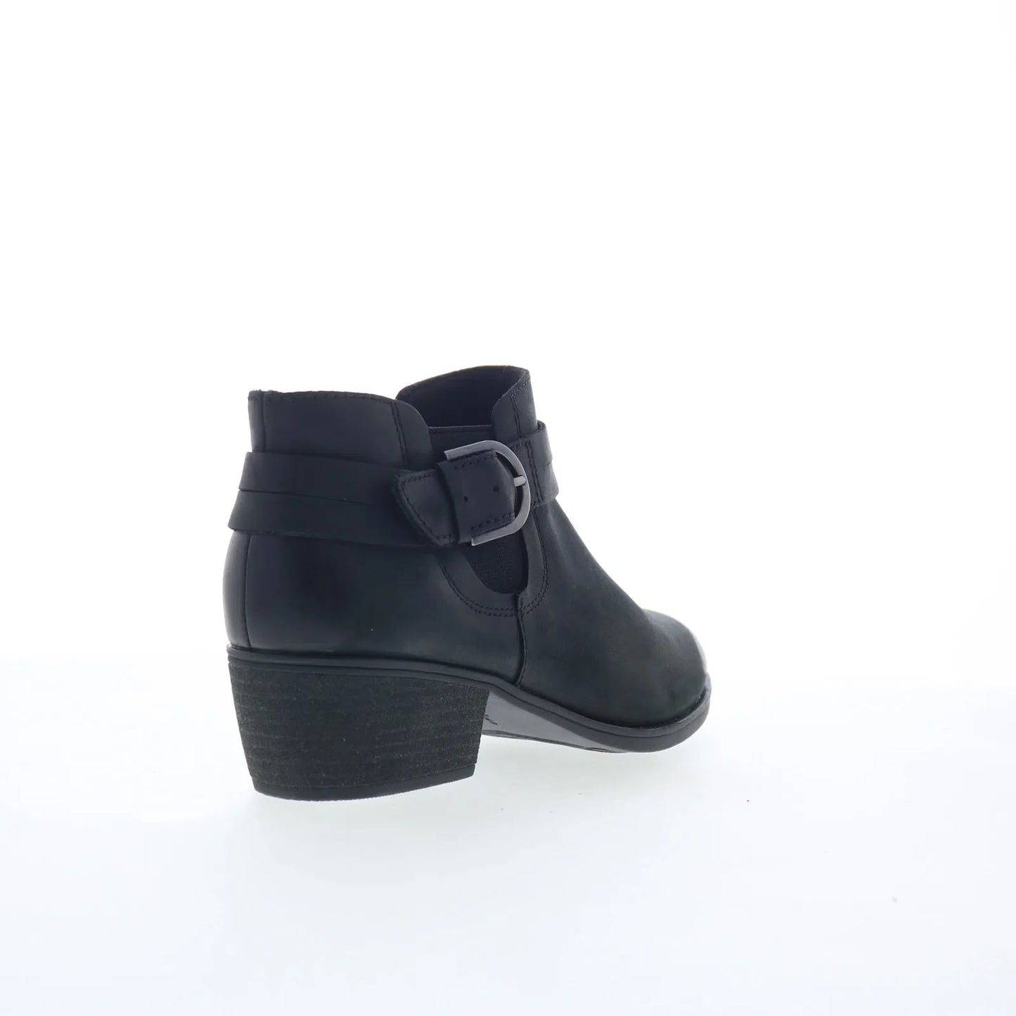 Clarks Charlten Rae 26179573 Womens Black Wide Leather Ankle & Booties Boots
