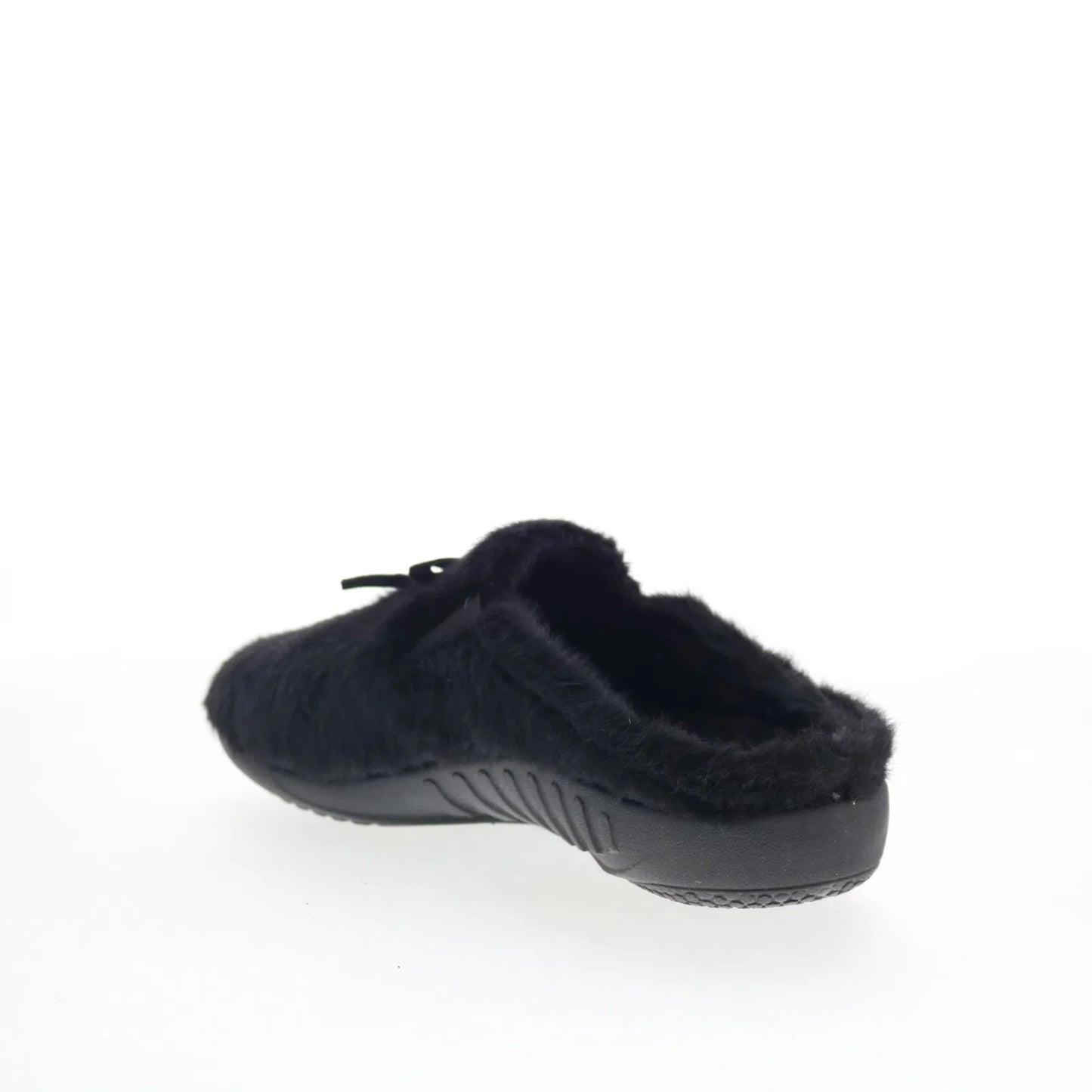 Spenco Charm Slipper SP1195BLK Womens Black Canvas Clogs Slippers Shoes