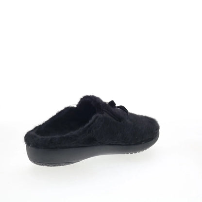 Spenco Charm Slipper SP1195BLK Womens Black Canvas Clogs Slippers Shoes