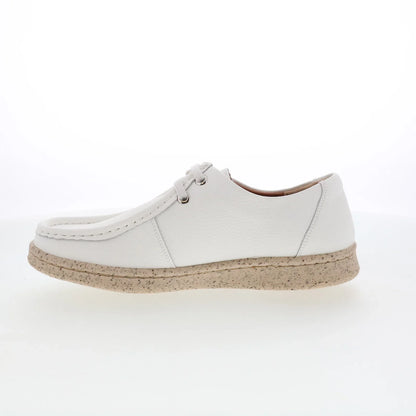 Minnetonka EM24C00 Womens White Leather Slip On Loafer Flats Shoes