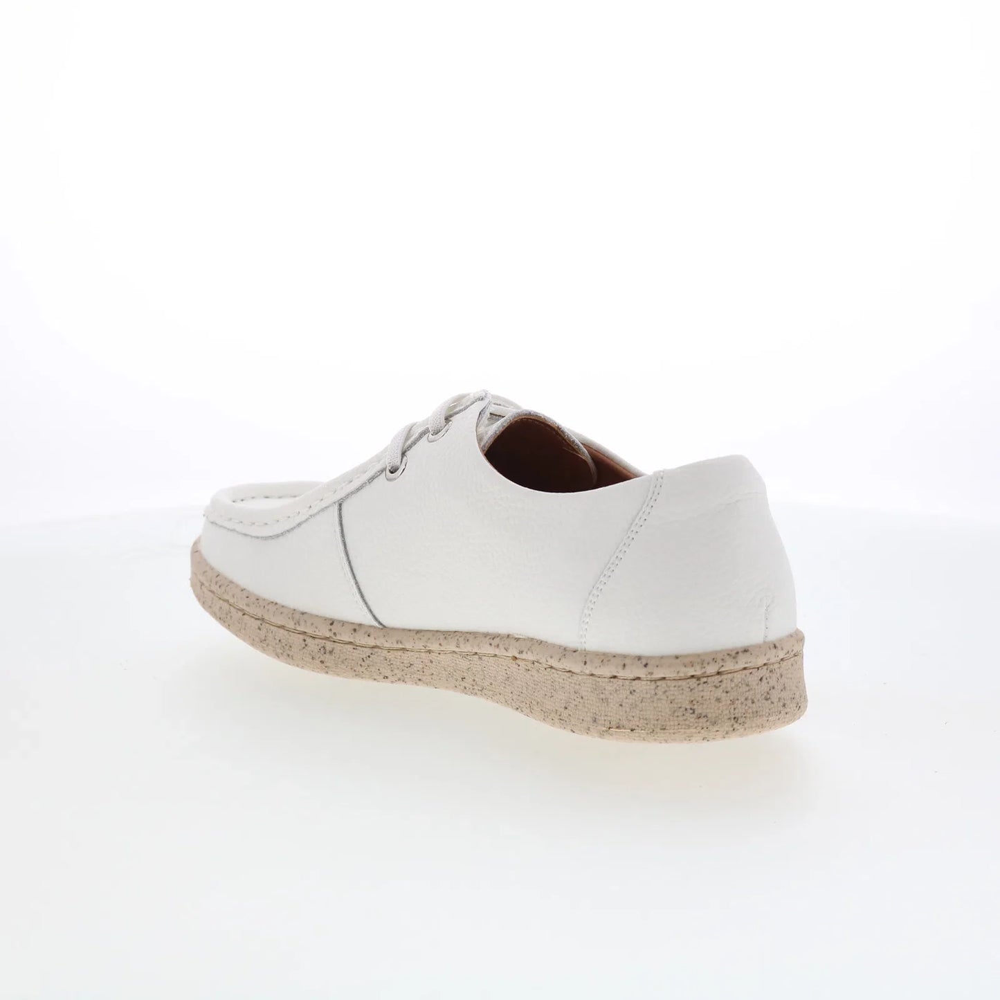 Minnetonka EM24C00 Womens White Leather Slip On Loafer Flats Shoes