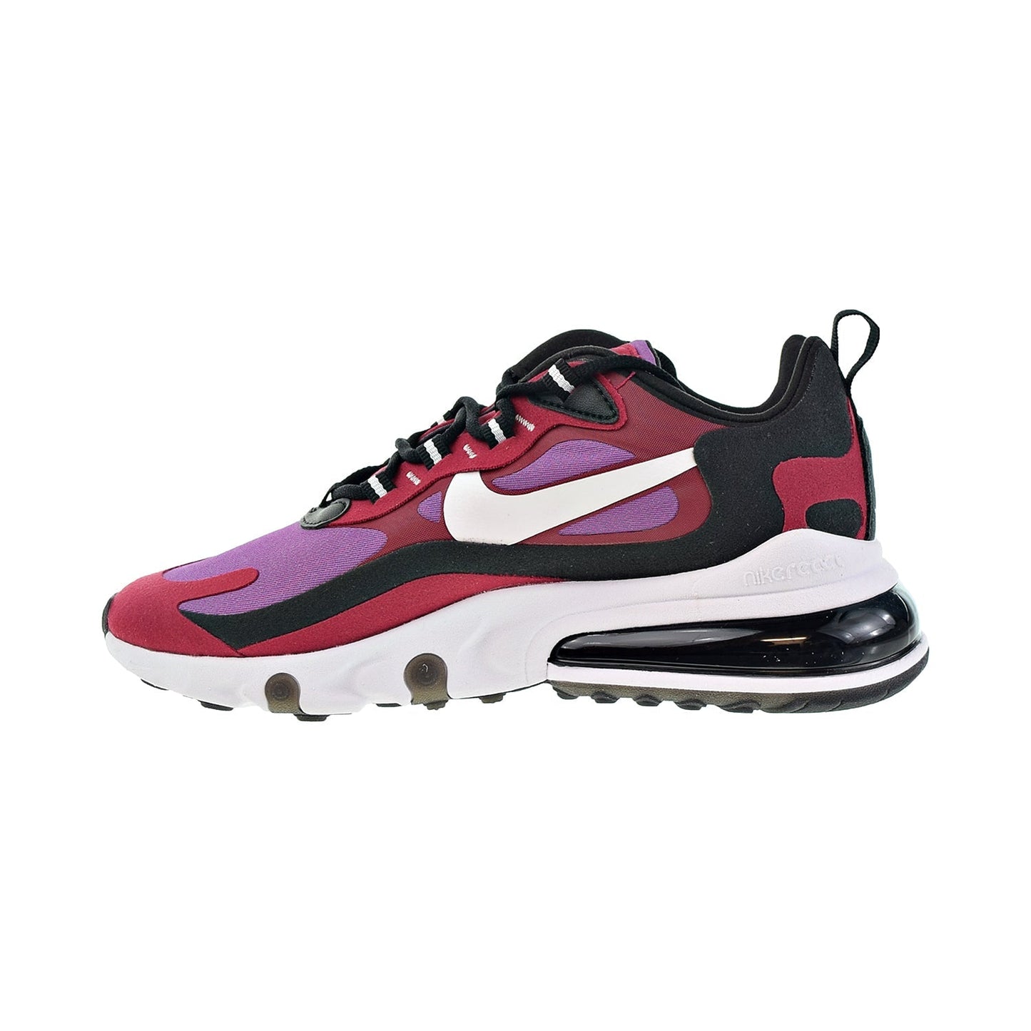 Nike Air Max 270 React Women's Shoes Noble Red-Black-Vivid Purple