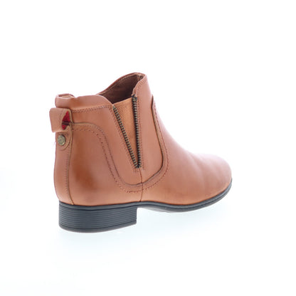 Cobb Hill Crosbie Gore CI9262 Womens Brown Leather Ankle & Booties Boots