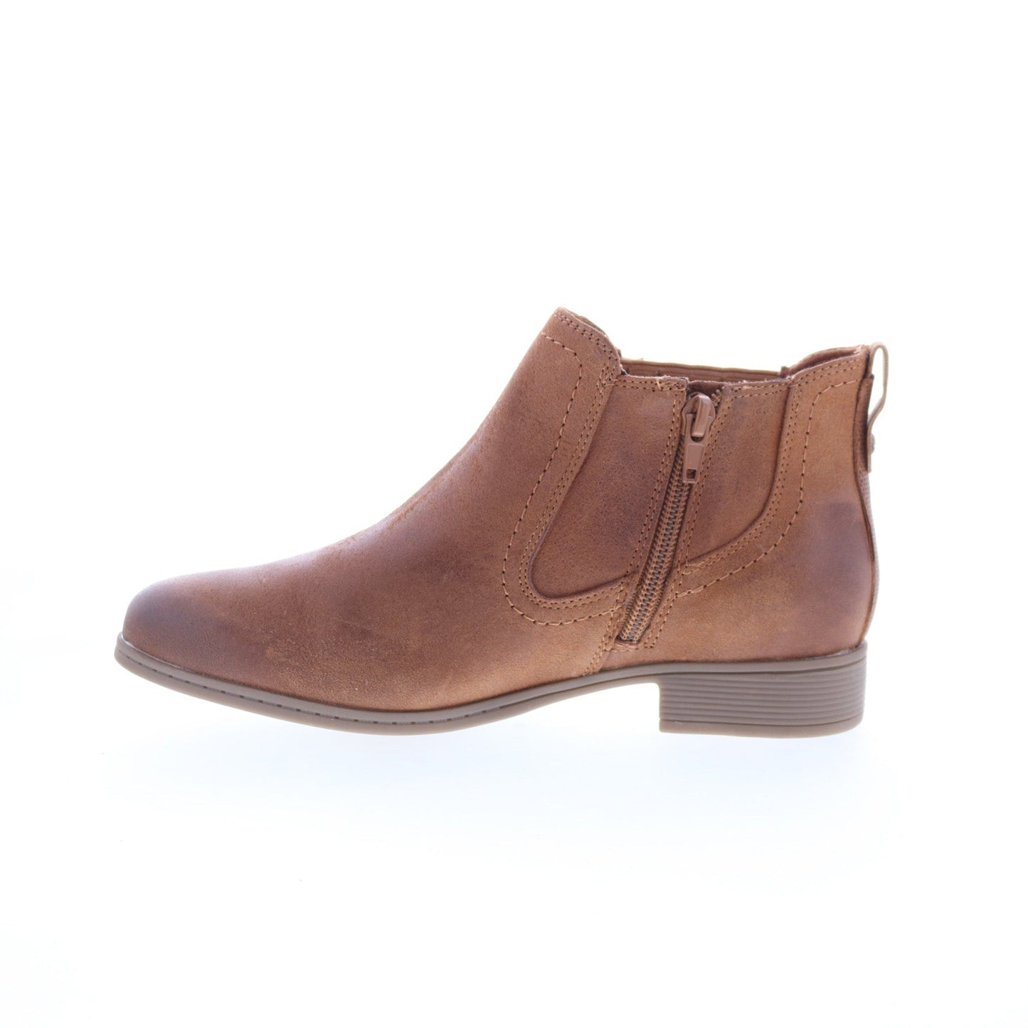 Cobb Hill Crosbie Panel CJ2618 Womens Brown Leather Ankle & Booties Boots
