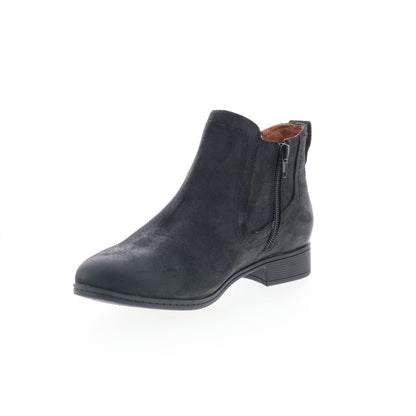 Cobb Hill Crosbie Panel CJ3131 Womens Black Wide Suede Ankle & Booties Boots