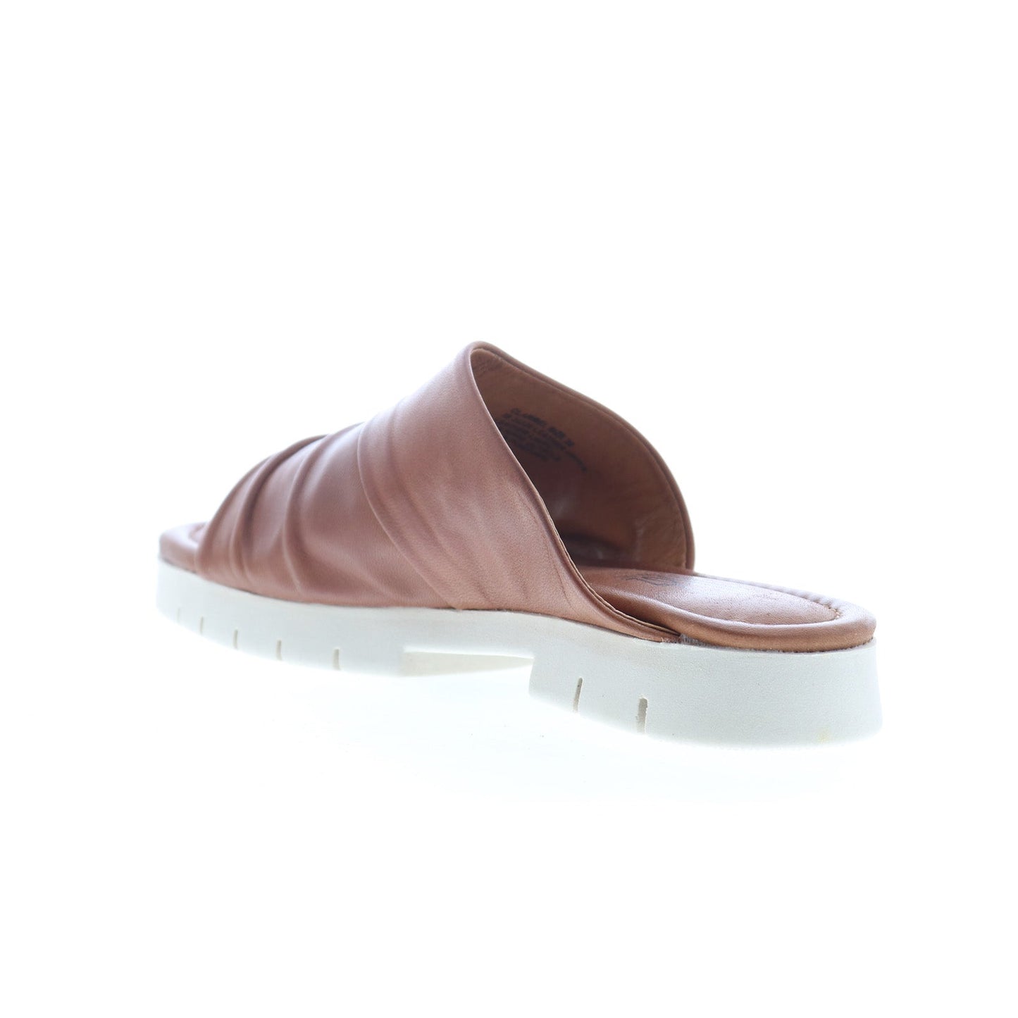Miz Mooz Claribel Womens Brown Leather Slip On Slides Sandals Shoes