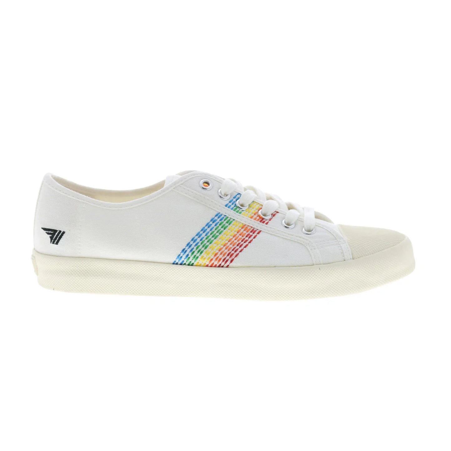 Gola Coaster Rainbow Stitch CLB327 Womens White Lifestyle Sneakers Shoes