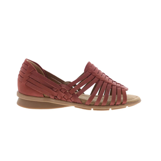 Comfortiva Putnam CT0037002 Womens Red Wide Leather Loafer Flats Shoes