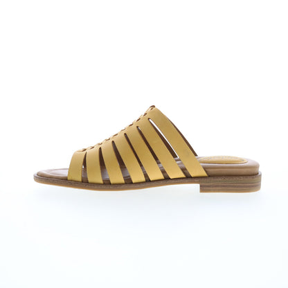 Comfortiva Dasya CT0043103 Womens Yellow Leather Slides Sandals Shoes
