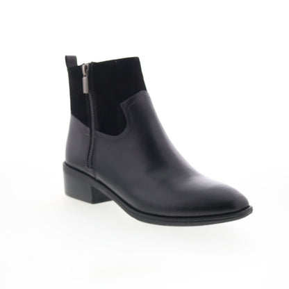 Comfortiva Carter CT00467 Womens Black Leather Zipper Ankle & Booties Boots