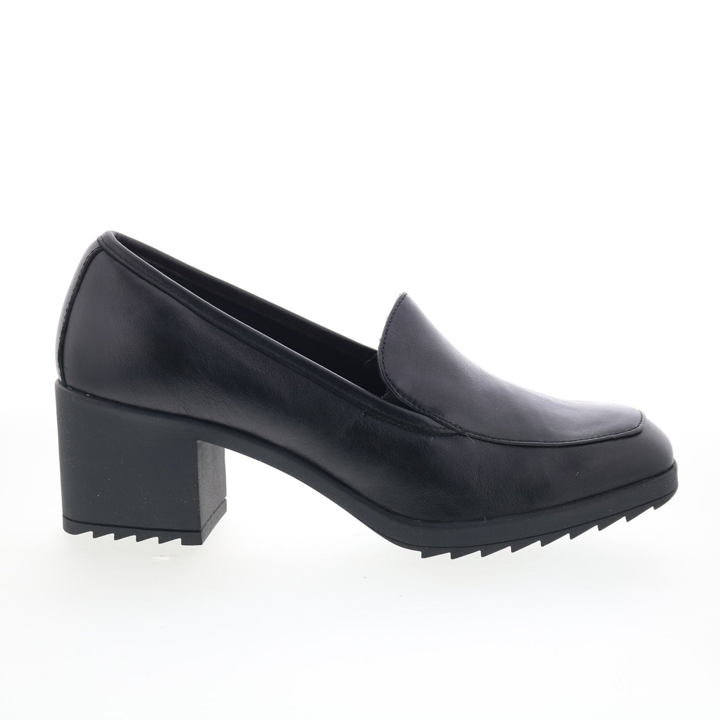 Comfortiva Hailey CT00529 Womens Black Leather Slip On Pumps Heels Shoes
