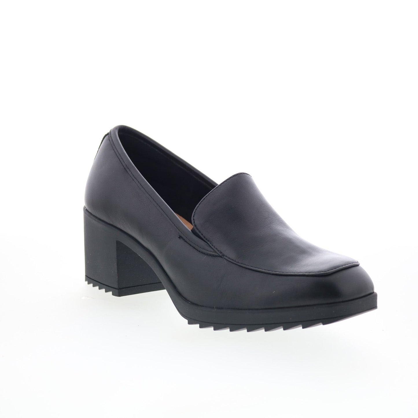 Comfortiva Hailey CT00529 Womens Black Leather Slip On Pumps Heels Shoes