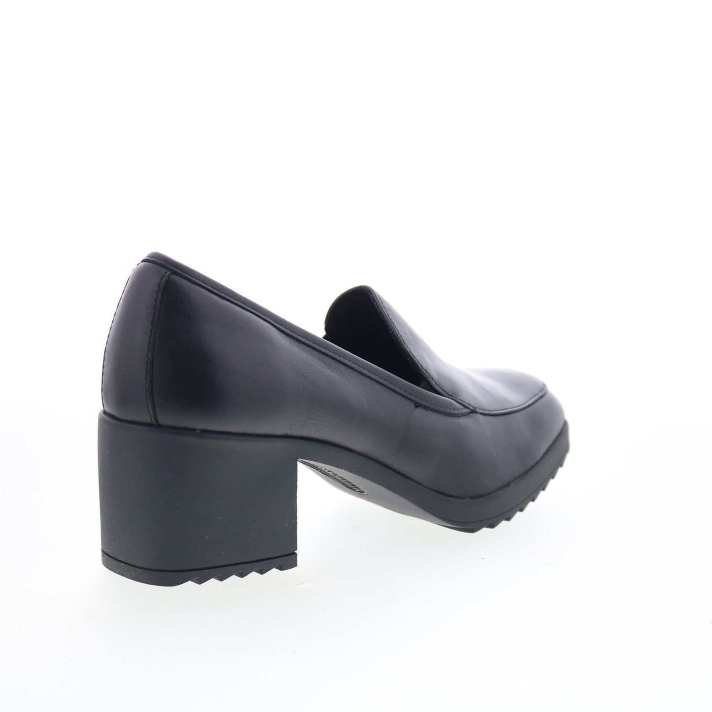 Comfortiva Hailey CT00529 Womens Black Leather Slip On Pumps Heels Shoes