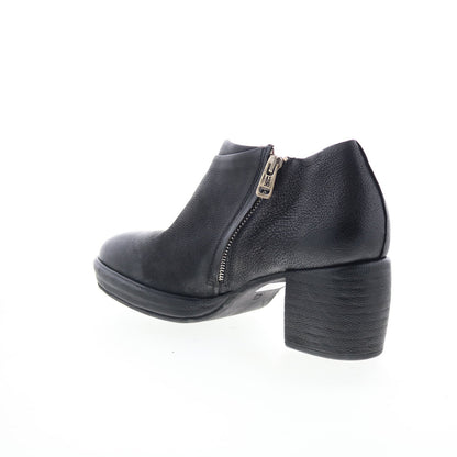 A.S. 98 Curtis Womens Black Leather Zipper Ankle & Booties Boots