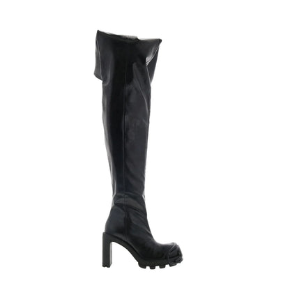 Diesel D-Hammer TBT D W Womens Black Leather Over The Knee Boots