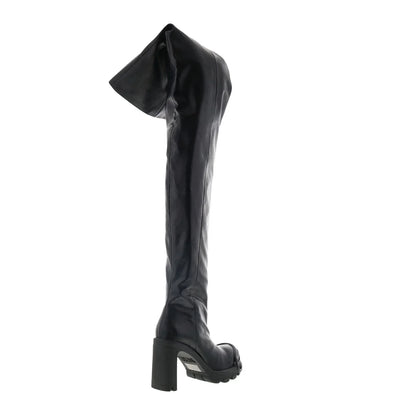 Diesel D-Hammer TBT D W Womens Black Leather Over The Knee Boots