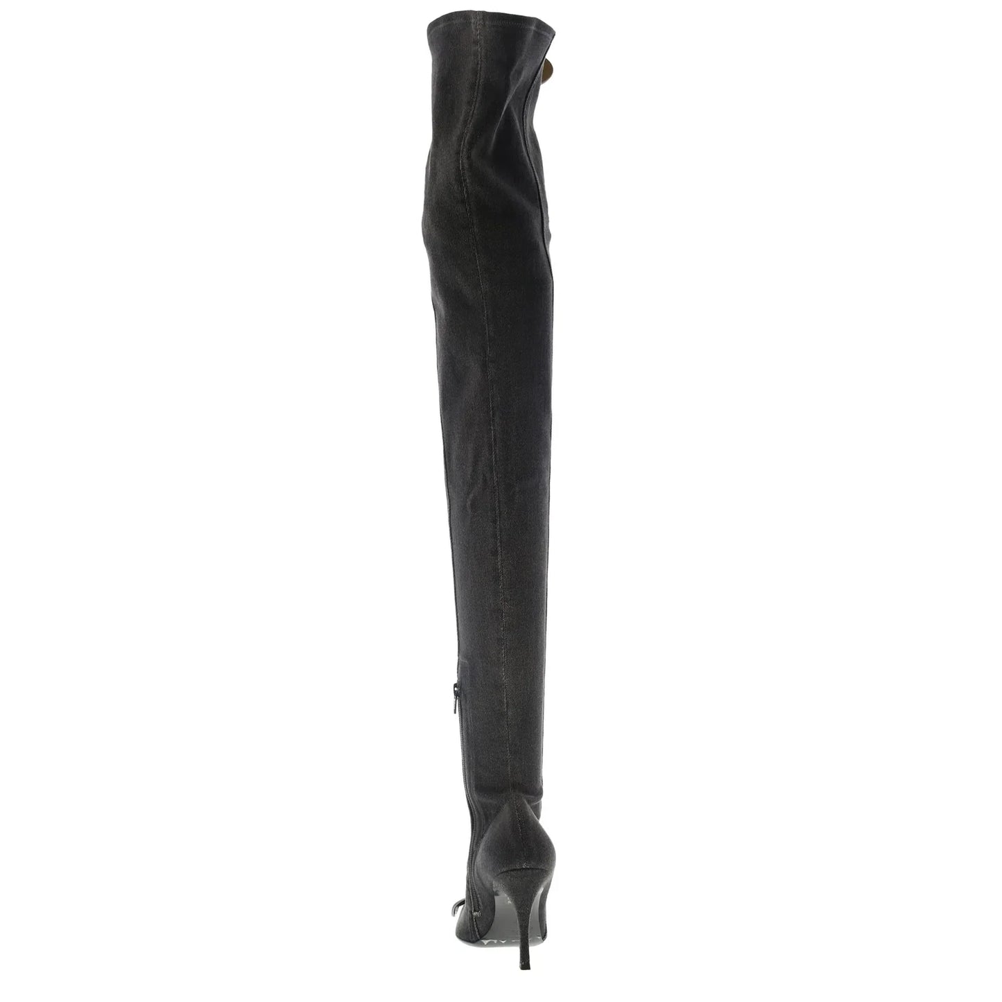 Diesel D-Venus TBT D Womens Black Canvas Zipper Over The Knee Boots