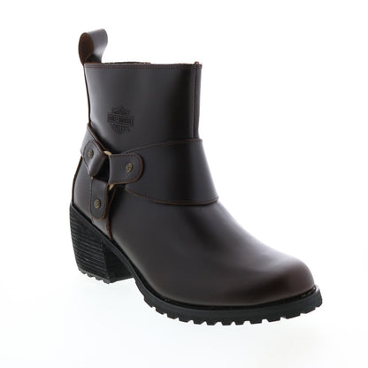 Harley-Davidson Lalanne Harness D84687 Womens Brown Leather Motorcycle Boots