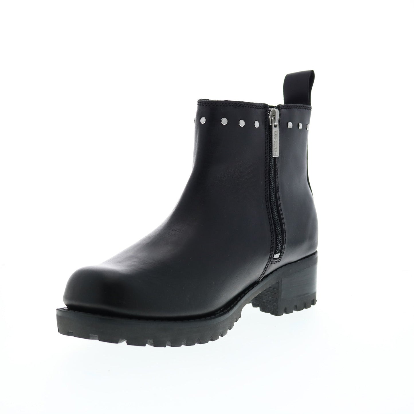 Harley-Davidson Ashby Pull On D84717 Womens Black Leather Motorcycle Boots