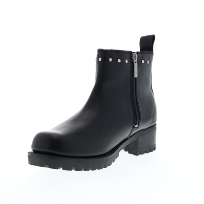 Harley-Davidson Ashby Pull On D84717 Womens Black Leather Motorcycle Boots
