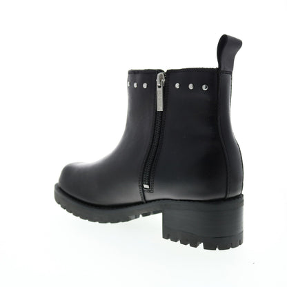 Harley-Davidson Ashby Pull On D84717 Womens Black Leather Motorcycle Boots