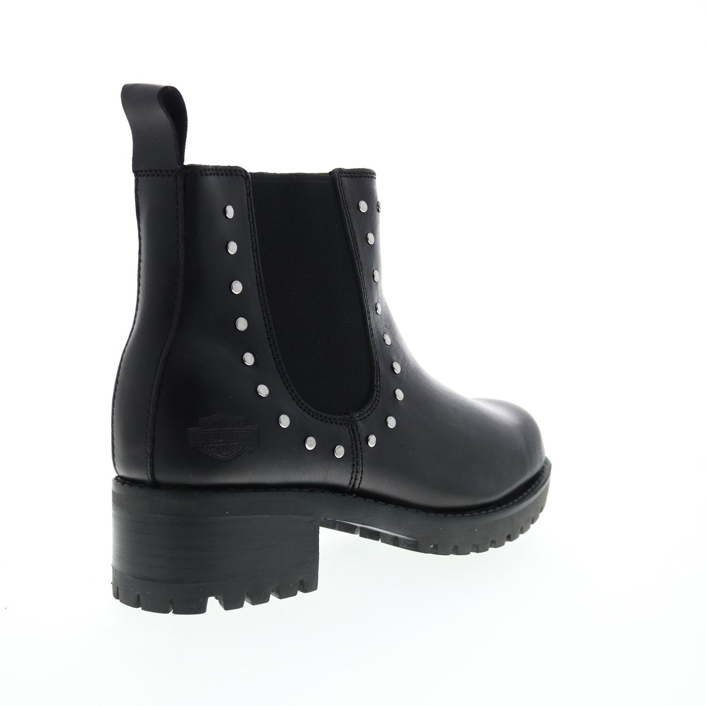 Harley-Davidson Ashby Pull On D84717 Womens Black Leather Motorcycle Boots