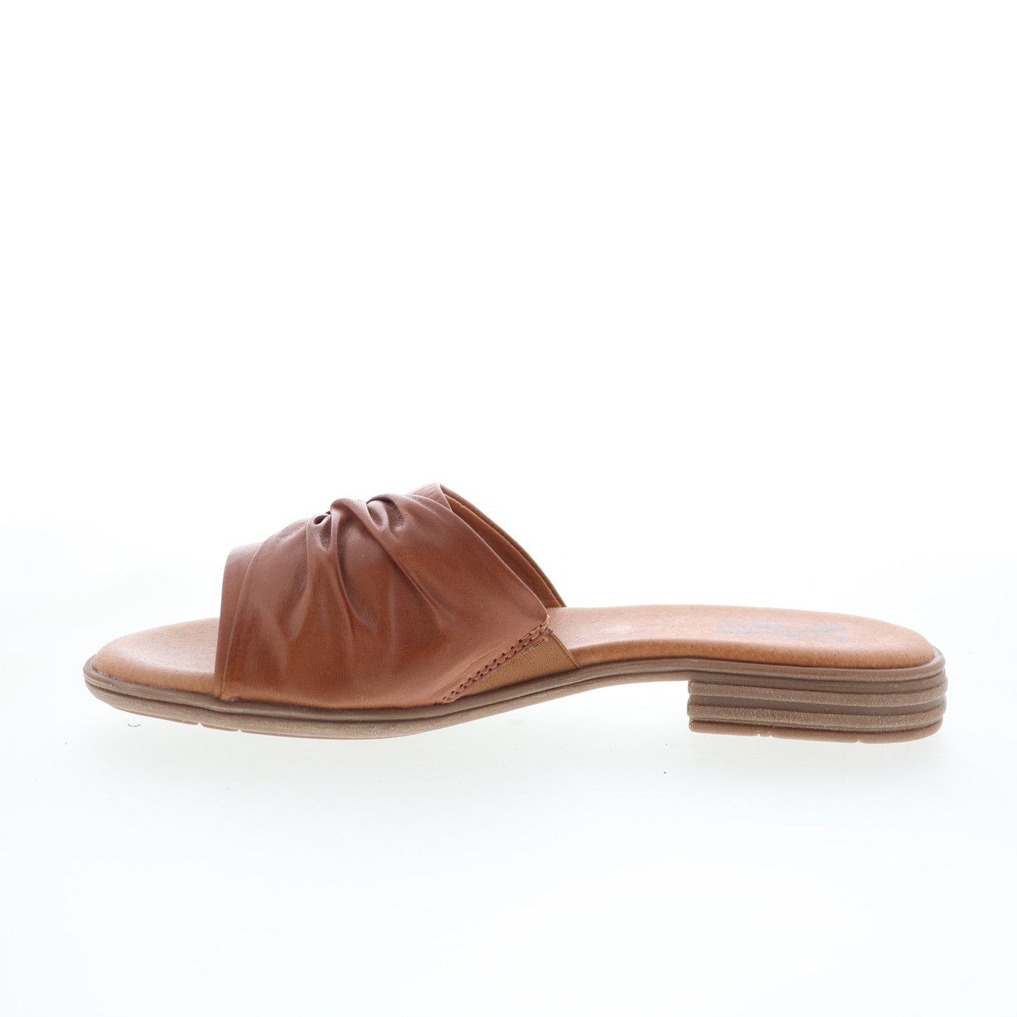 Miz Mooz Daisey Womens Brown Leather Slip On Slides Sandals Shoes