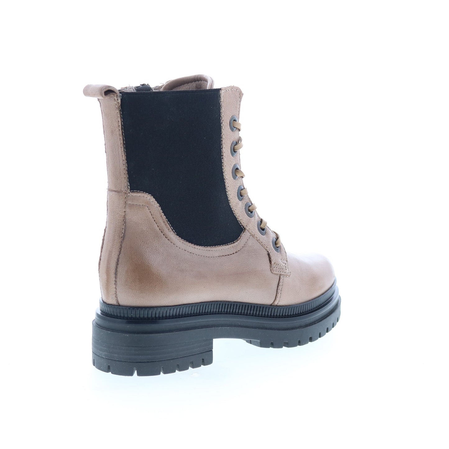 Miz Mooz Davie Womens Beige Leather Lace Up Casual Dress Boots