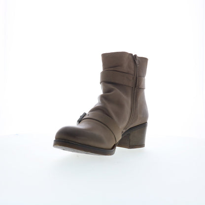 Miz Mooz Dawsen Womens Brown Leather Zipper Ankle & Booties Boots