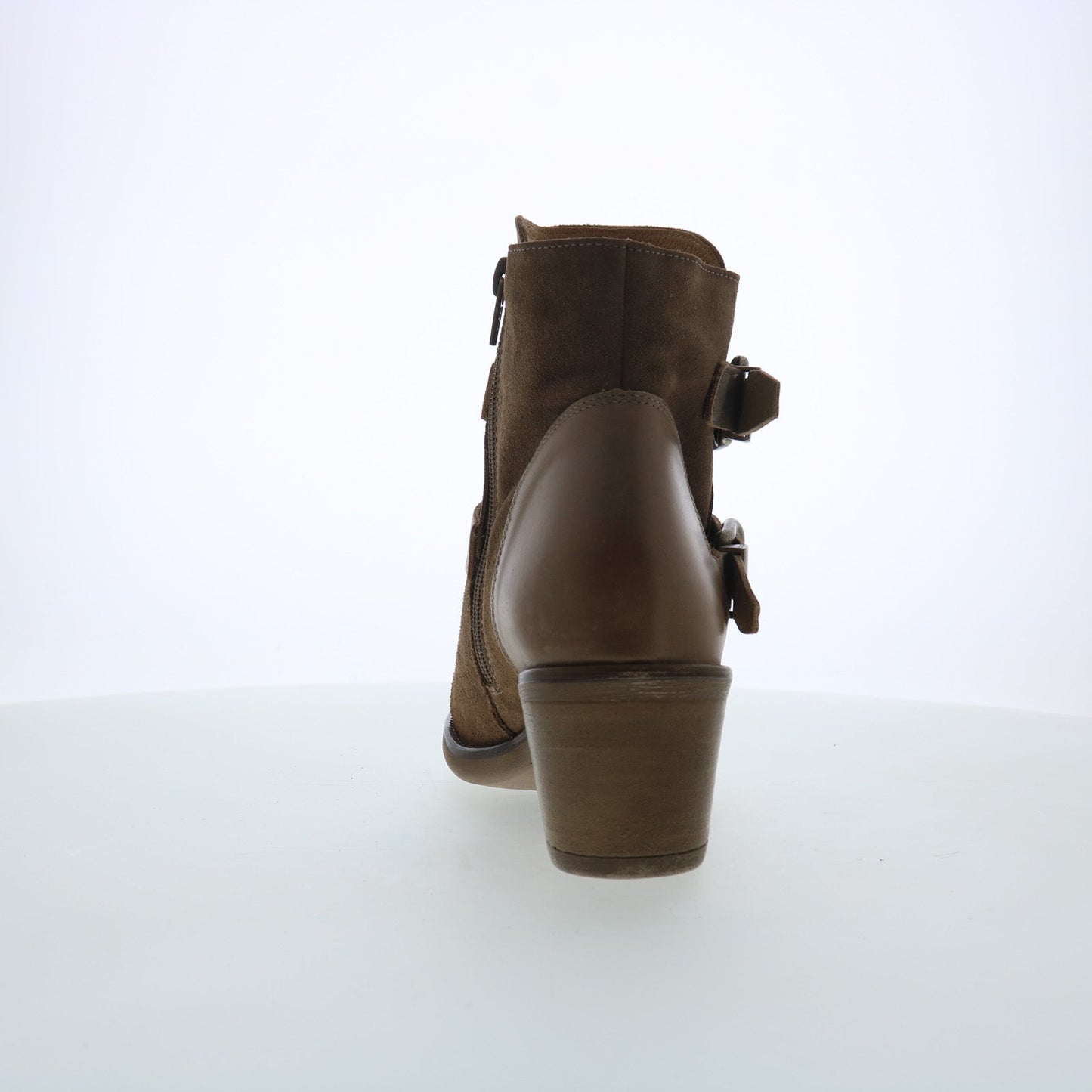 Miz Mooz Dayla Womens Brown Suede Zipper Ankle & Booties Boots